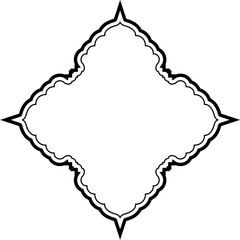 Islamic Amblem Design double lines Black Stroke silhouettes Design pictogram symbol visual illustration