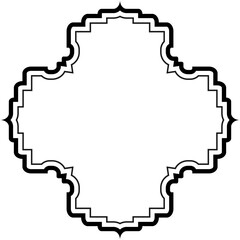 Islamic Amblem Design double lines Black Stroke silhouettes Design pictogram symbol visual illustration