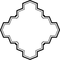 Islamic Amblem Design double lines Black Stroke silhouettes Design pictogram symbol visual illustration