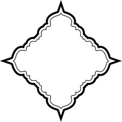 Islamic Amblem Design double lines Black Stroke silhouettes Design pictogram symbol visual illustration