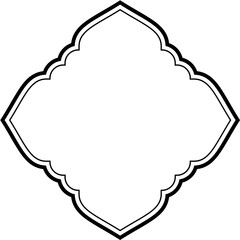 Islamic Amblem Design double lines Black Stroke silhouettes Design pictogram symbol visual illustration