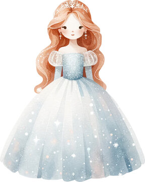 winter princess red hair fairytale princess 01