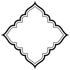 Islamic Amblem Design double lines Black Stroke silhouettes Design pictogram symbol visual illustration