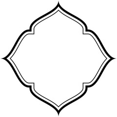 Islamic Amblem Design double lines Black Stroke silhouettes Design pictogram symbol visual illustration