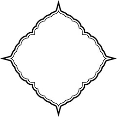 Islamic Amblem Design double lines Black Stroke silhouettes Design pictogram symbol visual illustration