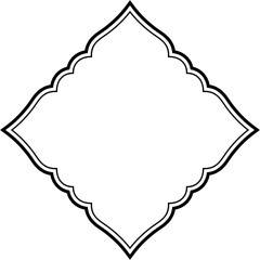 Islamic Amblem Design double lines Black Stroke silhouettes Design pictogram symbol visual illustration