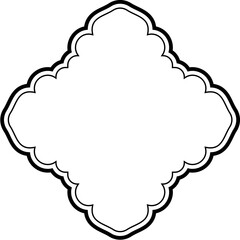 Islamic Amblem Design double lines Black Stroke silhouettes Design pictogram symbol visual illustration