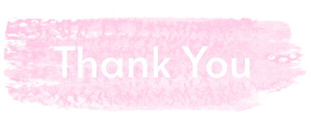 Handmade Watercolor Thank You Card — Pink Splatter Artwork