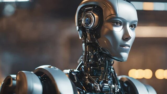 Artificial intelligence in humanoid robotic form. Generative AI