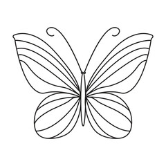 Continuous Single line drawing of  butterfly  out line vector  art drawing  and  flying  butterfly editable stroke