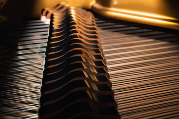 String damper of a concert grand piano