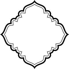 Islamic Amblem Design double lines Black Stroke silhouettes Design pictogram symbol visual illustration