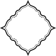 Islamic Amblem Design double lines Black Stroke silhouettes Design pictogram symbol visual illustration