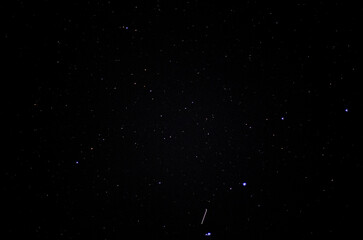 Satellite Moving Across Night Sky