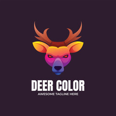 Deer Colorful Logo Design