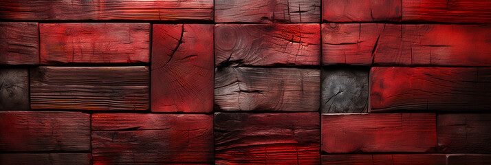 Barnwood background - painted red  - worn and faded - rustic - 3-D