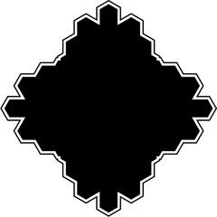 Fototapeta na wymiar Islamic Amblem Design Glyph with outline Black Filled silhouettes Design pictogram symbol visual illustration