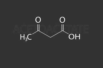 Acetoacetate molecular skeletal chemical formula