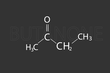 Butanone molecular skeletal chemical formula