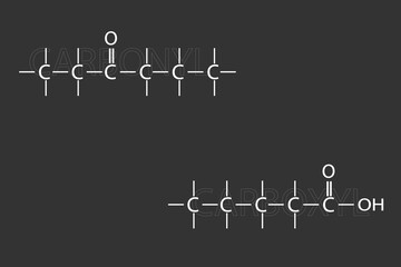 Obraz premium Carbonyl or carboxyl molecular skeletal chemical formula