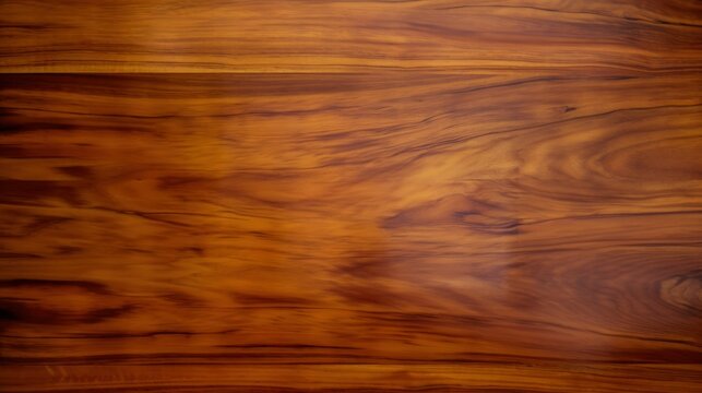 Expensive and Rare Types of Wood. Koa Wood Acacia koa wood texture. Close-up photo of brown wooden textures with a wavy pattern.