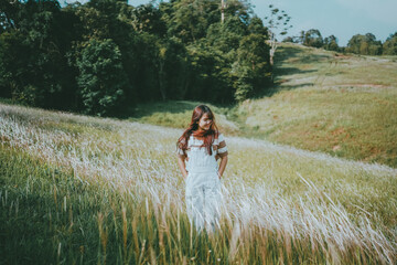 woman  in the meadow