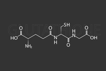 Glutathione molecular skeletal chemical formula