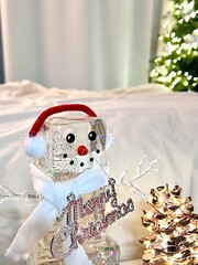 snowman on christmas tree