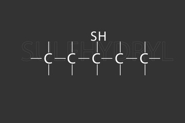 Sulfhydryl molecular skeletal chemical formula