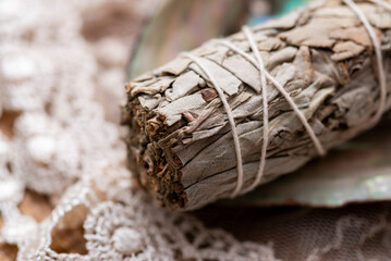 White sage for fumigation of rooms and objects
