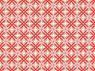 Seamless bright ethnic pattern with red tones