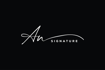 AN initials Handwriting signature logo. AN Hand drawn Calligraphy lettering Vector. AN letter real estate, beauty, photography letter logo design.