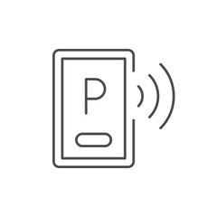 Parking application line outline icon