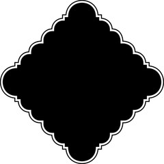 Islamic Amblem Design Glyph with outline Black Filled silhouettes Design pictogram symbol visual illustration