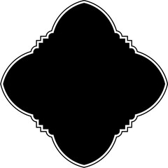 Islamic Amblem Design Glyph with outline Black Filled silhouettes Design pictogram symbol visual illustration