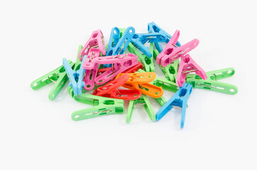 Plastic clothes pegs