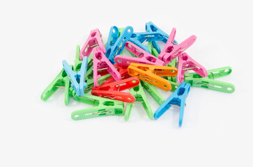 Plastic clothes pegs