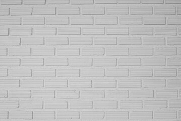 Fototapeta premium White Rustic Brick Wall Texture. Retro Whitewashed Old Brick Wall Surface