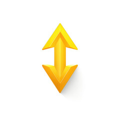 yellow arrow on white background