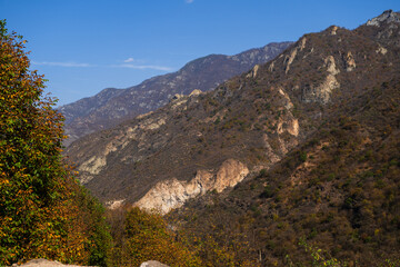 Autumn landscape with forest mountains, Armenia