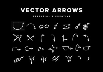 Hand-Drawn Vector Arrows Set