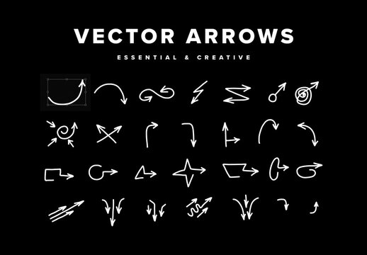 Hand-Drawn Vector Arrows Set