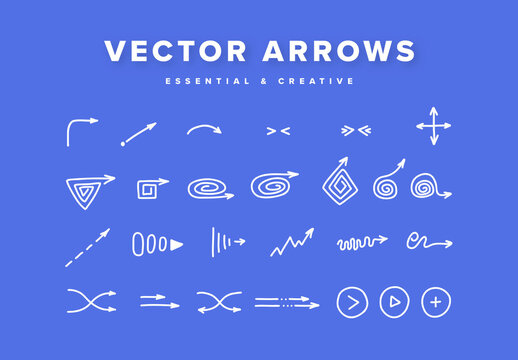 Hand-Drawn Vector Arrows Set