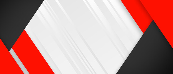 Modern black and red banner background