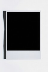 Polaroid frame mockup, white background