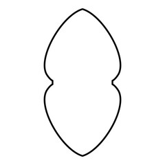 Islamic Vertical Frame Design Thin Line Black stroke silhouettes Design pictogram symbol visual illustration