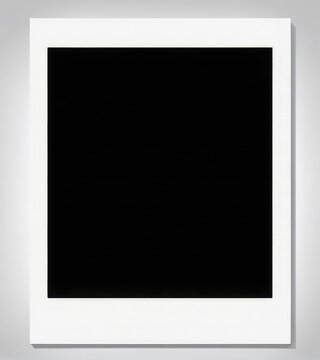 Polaroid frame mockup, vector, white background