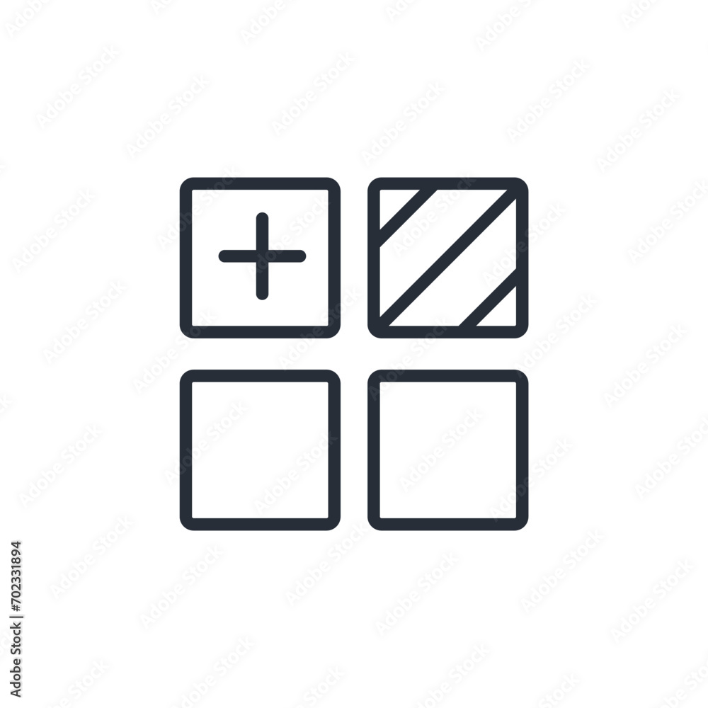 Poster app icon. vector.editable stroke.linear style sign for use web design,logo.symbol illustration.