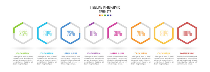 Infographic template for business. Set of Pie chart diagram, Percentage data presentation