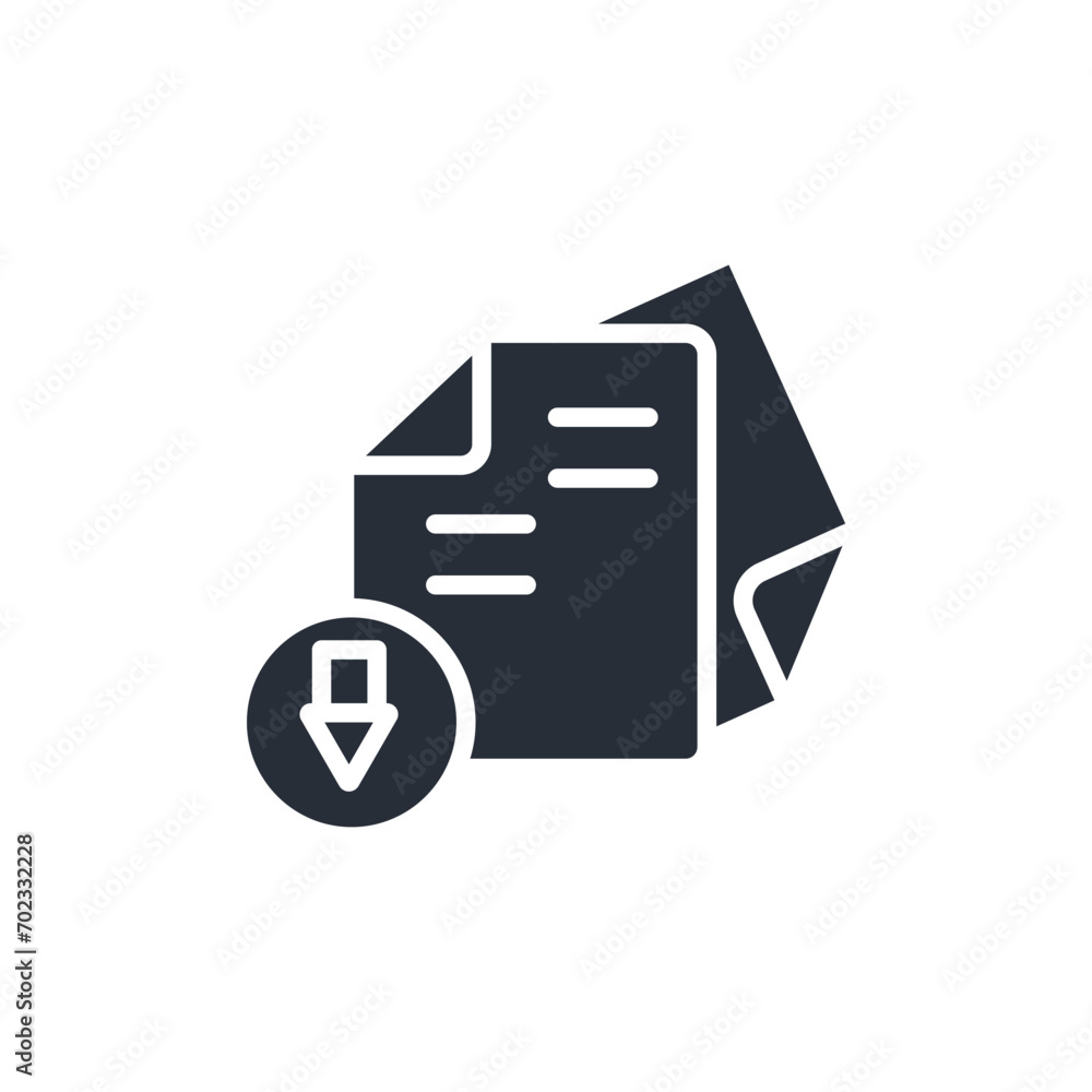 Poster document icon. vector.editable stroke.linear style sign for use web design,logo.symbol illustration.